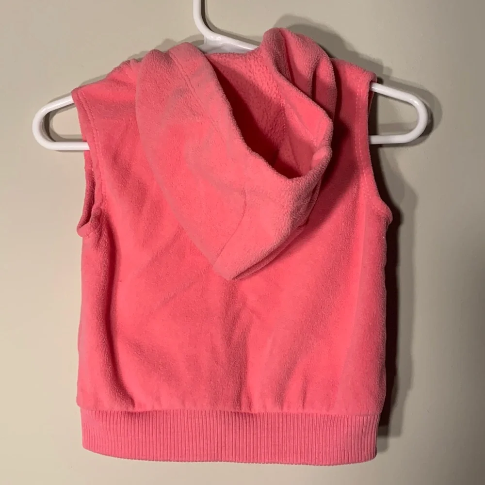 Carter’s Baby Pink Hooded Vest with Heart Size 12 Months